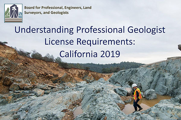 Understanding Professional Geologist License Requirements: California 2019 ASBOG002